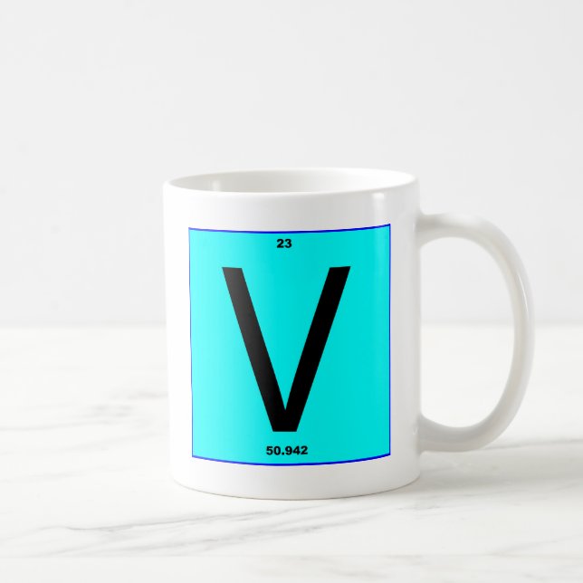 Buchstabe V Periodensystem Kaffeetasse (Rechts)