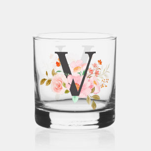 Buchstabe V Whiskyglas