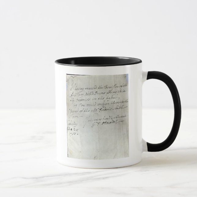 Buchstabe von George Frederick Handel Tasse (Rechts)