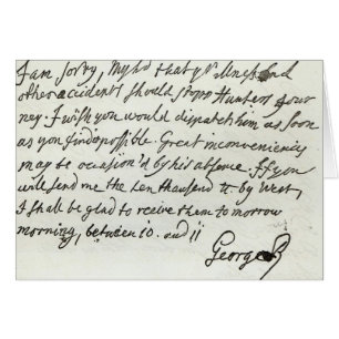 Buchstabe von George II zum Herzog von Newcastle