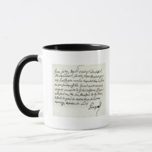 Buchstabe von George II zum Herzog von Newcastle Tasse