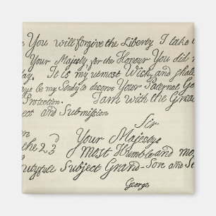 Buchstabe von George III zu seinem Großvater Magnet