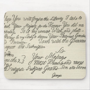 Buchstabe von George III zu seinem Großvater Mousepad