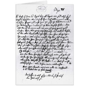Buchstabe von Mozart zu seinem Vater, am 5. April