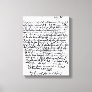 Buchstabe von Mozart zu seinem Vater, am 5. April Leinwanddruck