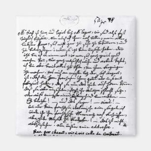 Buchstabe von Mozart zu seinem Vater, am 5. April Magnet