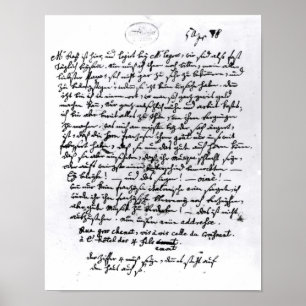 Buchstabe von Mozart zu seinem Vater, am 5. April Poster