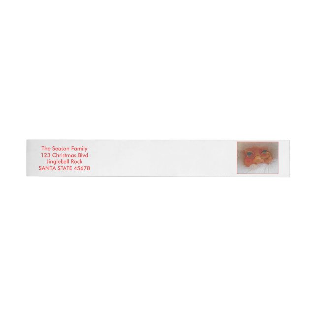 Buchstabe von Sankt-Weihnachten Rundum-Adressaufkleber (Person)