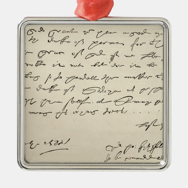 Buchstabe von Sir Francis Drake Ornament Aus Metall (Vorne)