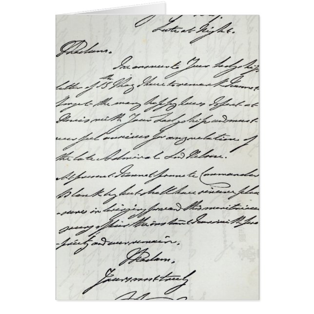 Buchstabe von William IV zu Dame Nelson (Vorne)