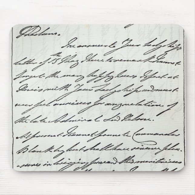 Buchstabe von William IV zu Dame Nelson Mousepad (Vorne)