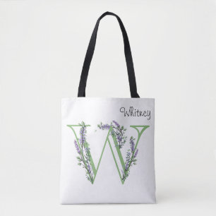 Buchstabe "W" Lavender Eukalyptus botanisch Tasche