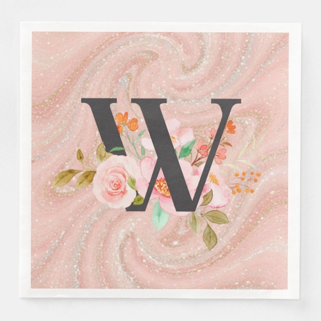 Buchstabe W Serviette (Vorderseite)