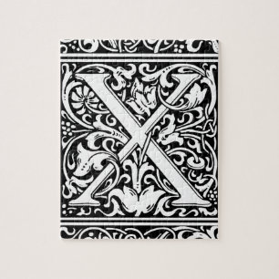Buchstabe X Mittelalterliche Monogramm-Kunst Art N