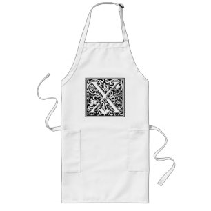 Buchstabe X Mittelalterliche Monogramm-Kunst Art N Lange Schürze