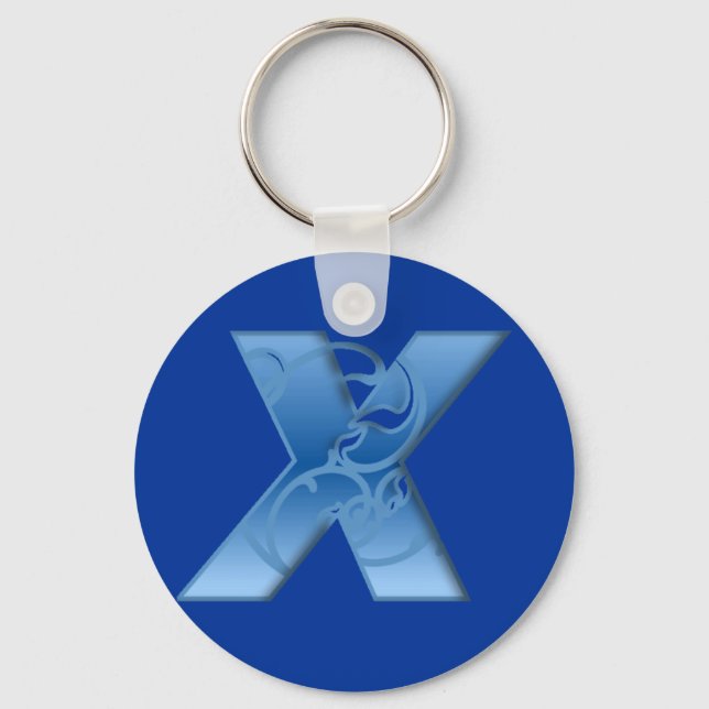 Buchstabe X Schlüsselanhänger (Vorderseite)