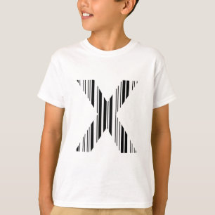 BUCHSTABE X STRICHCODE Erstes Anfangsbuchstabe-Str T-Shirt