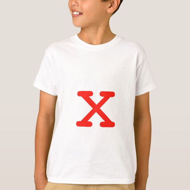 Buchstabe X T-Shirt (Vorderseite)