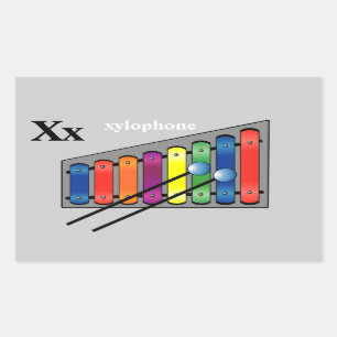 Buchstabe X Xylophone Aufkleber