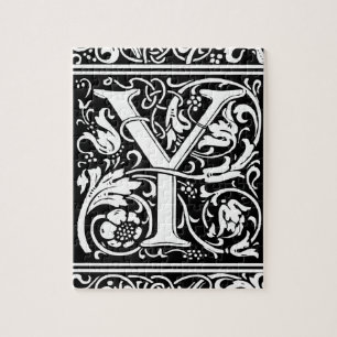 Buchstabe Y Mittelalterliche Monogramm-Kunst Art N
