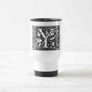 Buchstabe Y Mittelalterliche Monogramm-Kunst Art N Reisebecher