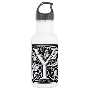Buchstabe Y Mittelalterliche Monogramm-Kunst Art N Trinkflasche