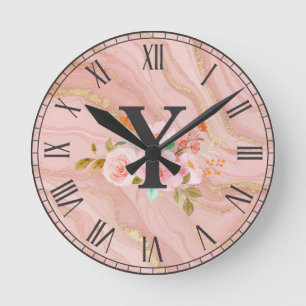 Buchstabe Y Runde Wanduhr