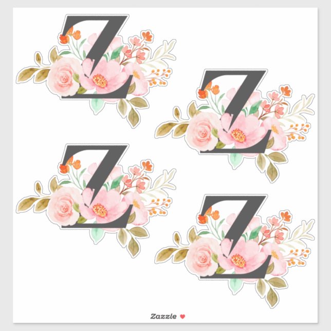 Buchstabe Z Aufkleber (Blatt)