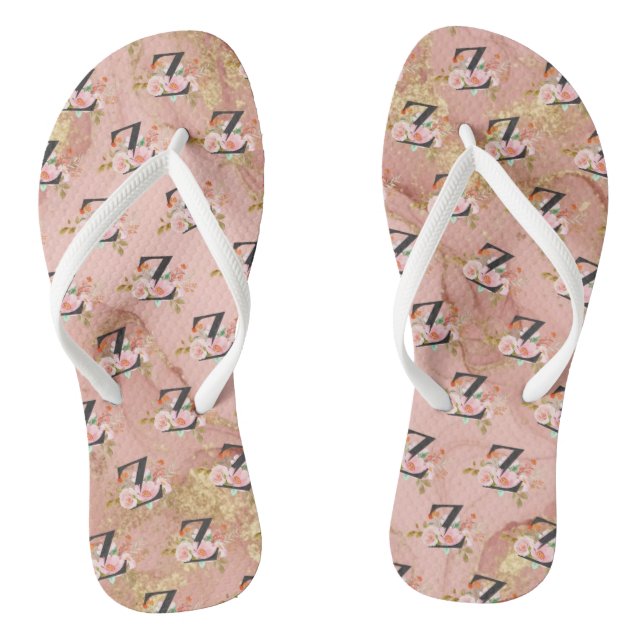 Buchstabe Z Flip Flops (Fußbett)