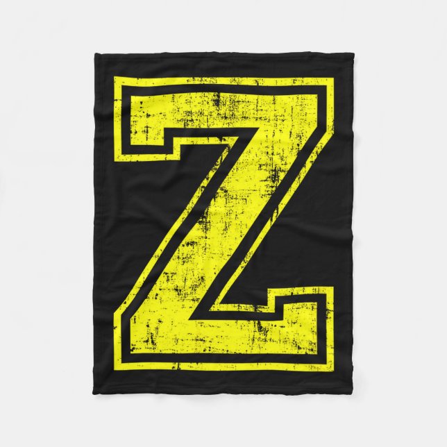 Buchstabe Z Großbuchstabe Alphabet Klassisch Fleecedecke (Vorderseite)