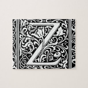 Buchstabe Z Mittelalterliche Monogramm-Kunst Nouve