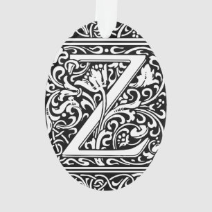 Buchstabe Z Mittelalterliche Monogramm-Kunst Nouve Ornament