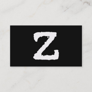 Buchstabe Z Visitenkarte