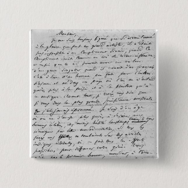 Buchstabe zu Richard Wagner am 17. Februar 1860 Button (Vorderseite)
