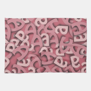 Buchstaben a, rosa küchentuch