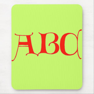 Buchstaben ABC Mauspad