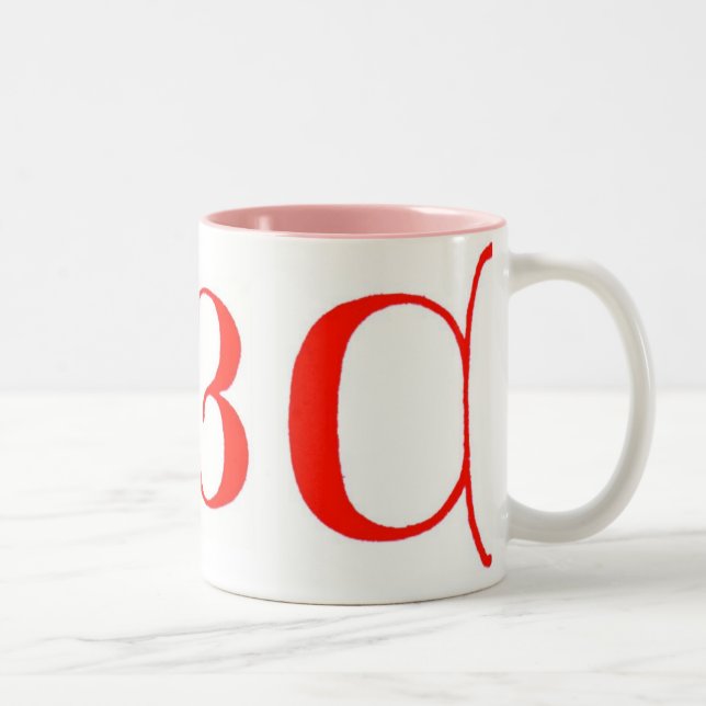 Buchstaben ABC-Tasse Zweifarbige Tasse (Rechts)