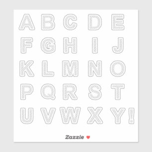 BUCHSTABEN AUS SCHWARZEN STERNEN AUFKLEBER
