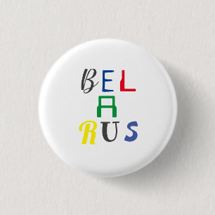 Buchstaben Belarus Беларусь Farbige Button-Nadeln Button