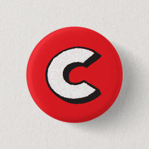 Buchstaben C Abzeichen Button