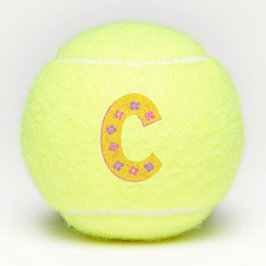 Buchstaben C, monogramm, Mädchen, personalisiert,  Tennisbälle