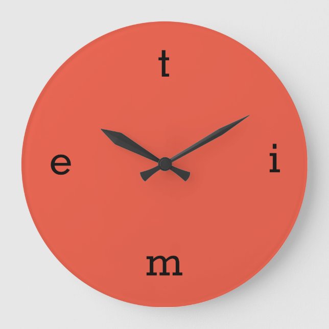 Buchstaben der TIME Square Wanduhr (Vorderseite)