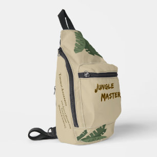 Buchstaben-Design Dschungelmeister, braun, Sand Crossbody Bag