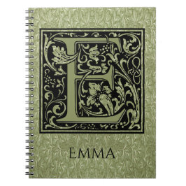 Buchstaben E Monogramm Notizblock