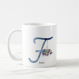 Buchstaben "F" Aquarellfarbe Blume erste Tasse