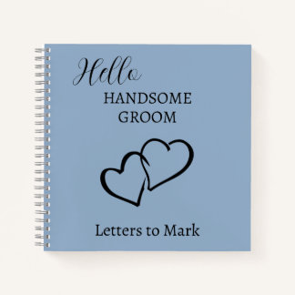 Buchstaben für das Groom Blue Personalisiert Noteb Notizbuch