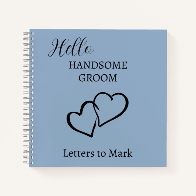 Buchstaben für das Groom Blue Personalisiert Noteb Notizbuch (Vorderseite)