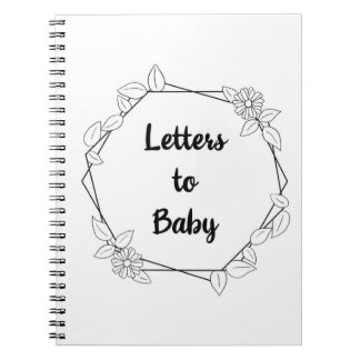 Buchstaben für monochrome Babyfolien Notizblock