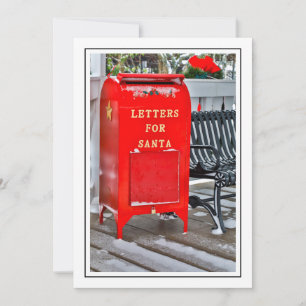 Buchstaben für Santa Mailbox Feiertagskarte