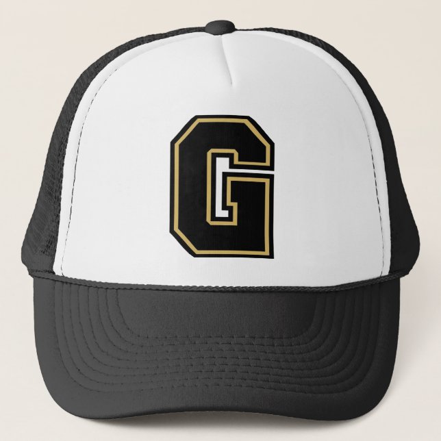 Buchstaben "G" Monogramm Truckerkappe (Vorderseite)